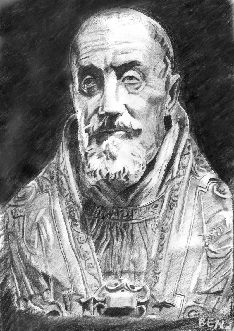 Pope Gregorius XV Portrait, Cross Hatching by ahbenx on DeviantArt
