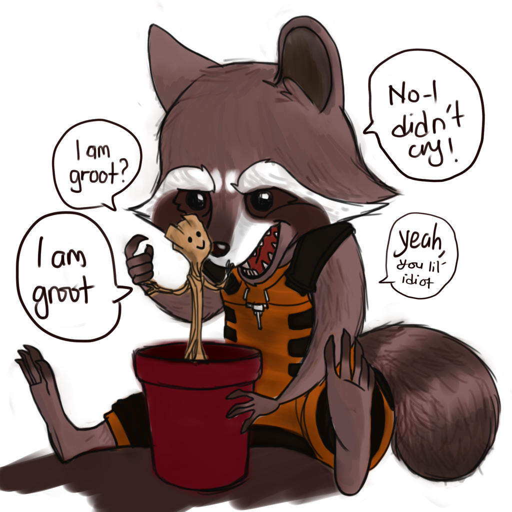 Rocket and Baby Groot by pencilHeadno7 on DeviantArt