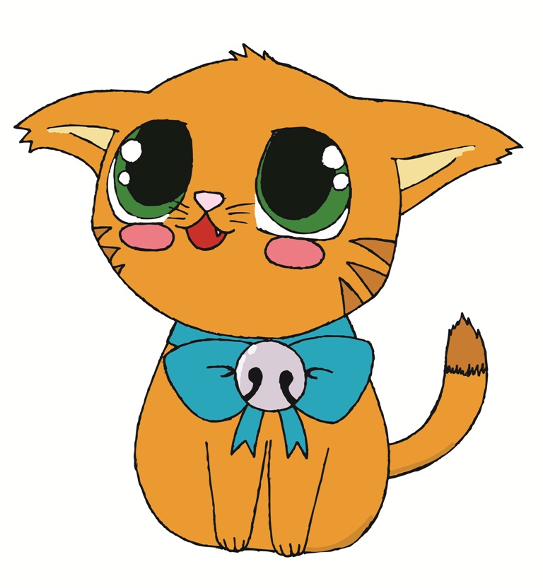 Kawaii Cat Colored by Huntclaw on DeviantArt