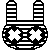 black and white winking bunny