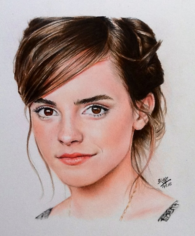 Color pencil portrait of Emma Watson by chaseroflight on DeviantArt