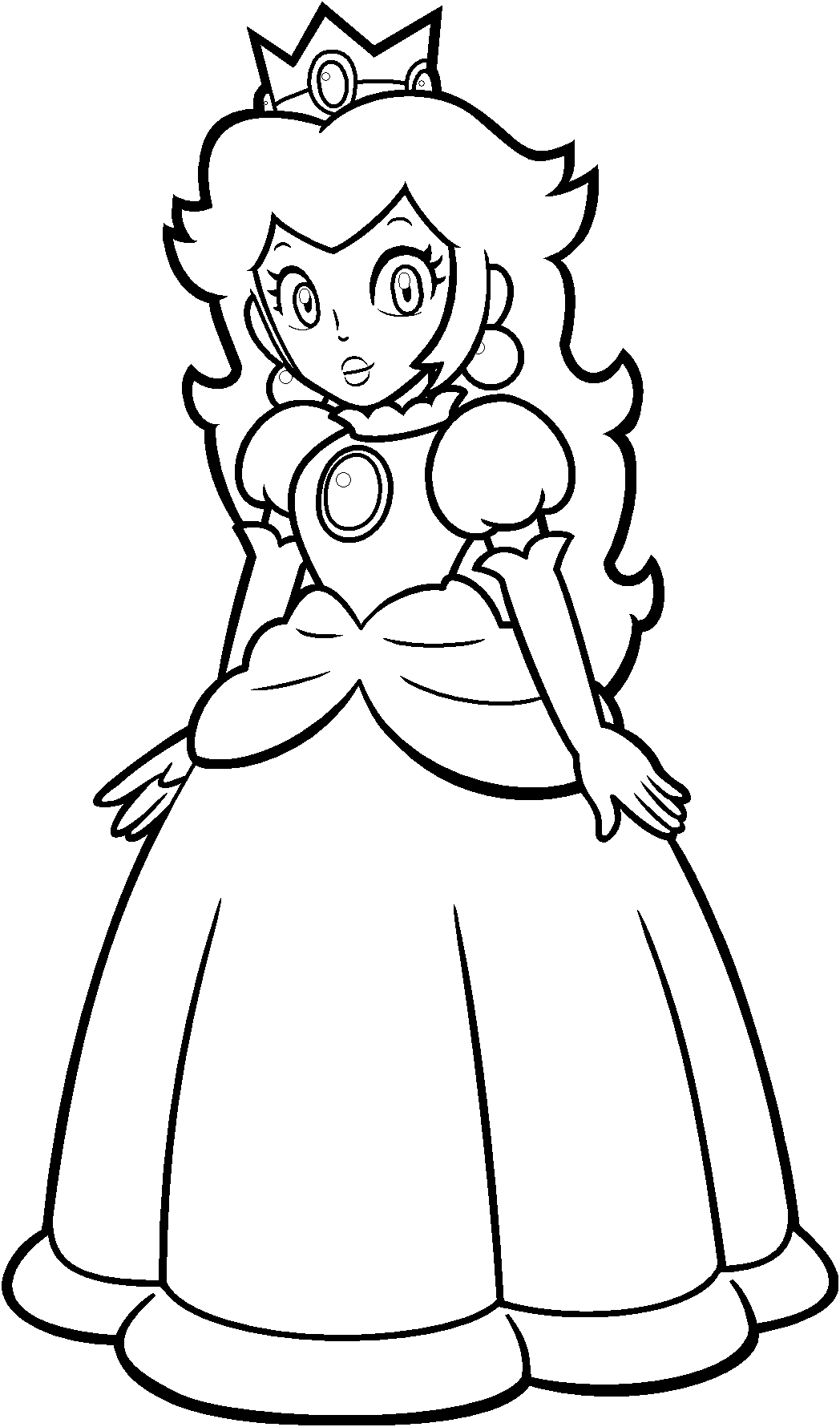 Free Printable Princess Peach Coloring Pages