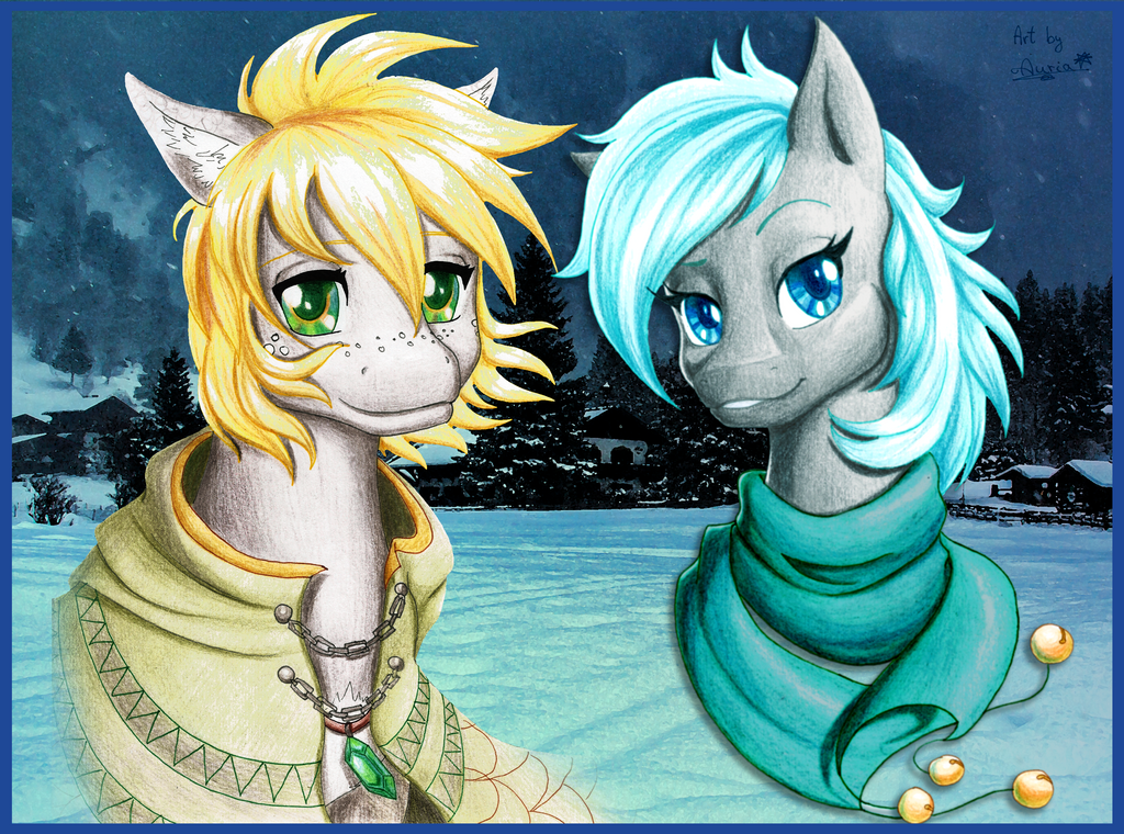Commission-KyuremGirl-2busts-2 by Auriaslayer
